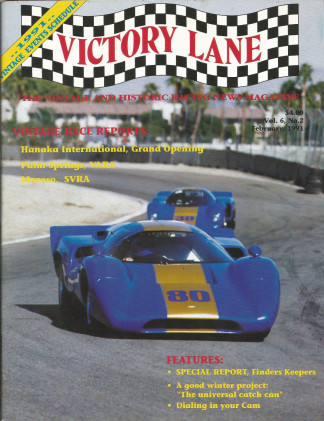 VICTORY LANE 1991 FEB - THE VINTAGE & HISTORIC RACING NEWS MAGAZINE